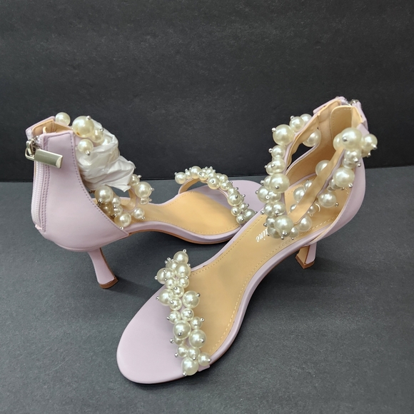 NEW Lauren Lorraine Violet Pearl Heels Size 8.5M - Picture 6 of 14